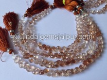 Brown Imperial Topaz Faceted Onion Shape Beads